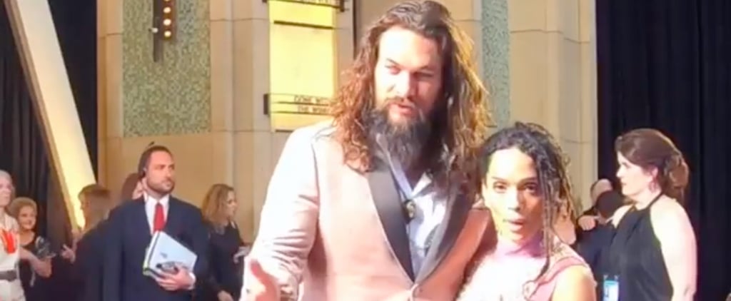 Jason Momoa and Lisa Bonet's Glambot Video at 2019 Oscars