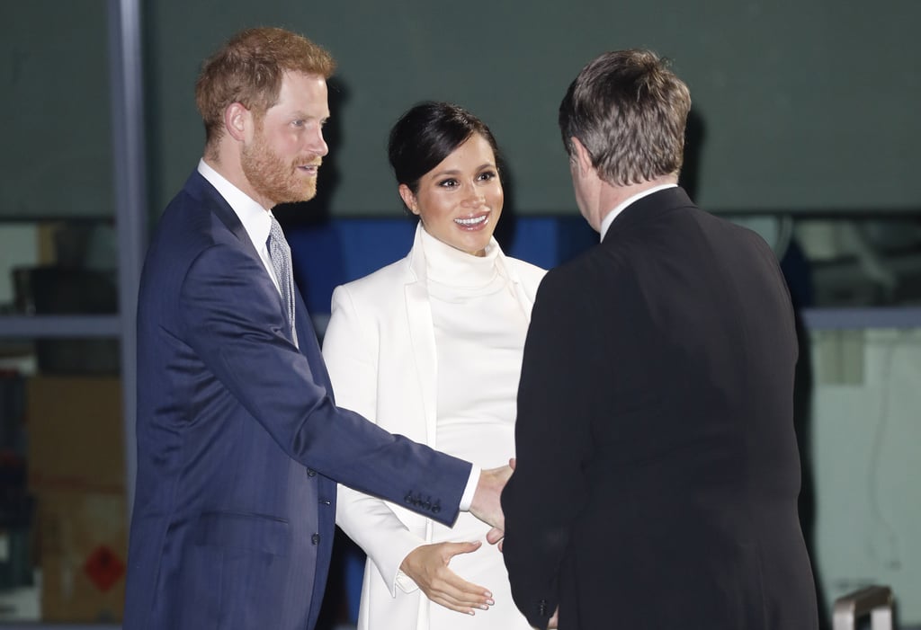 Meghan Markle White Calvin Klein Dress and Coat 2019