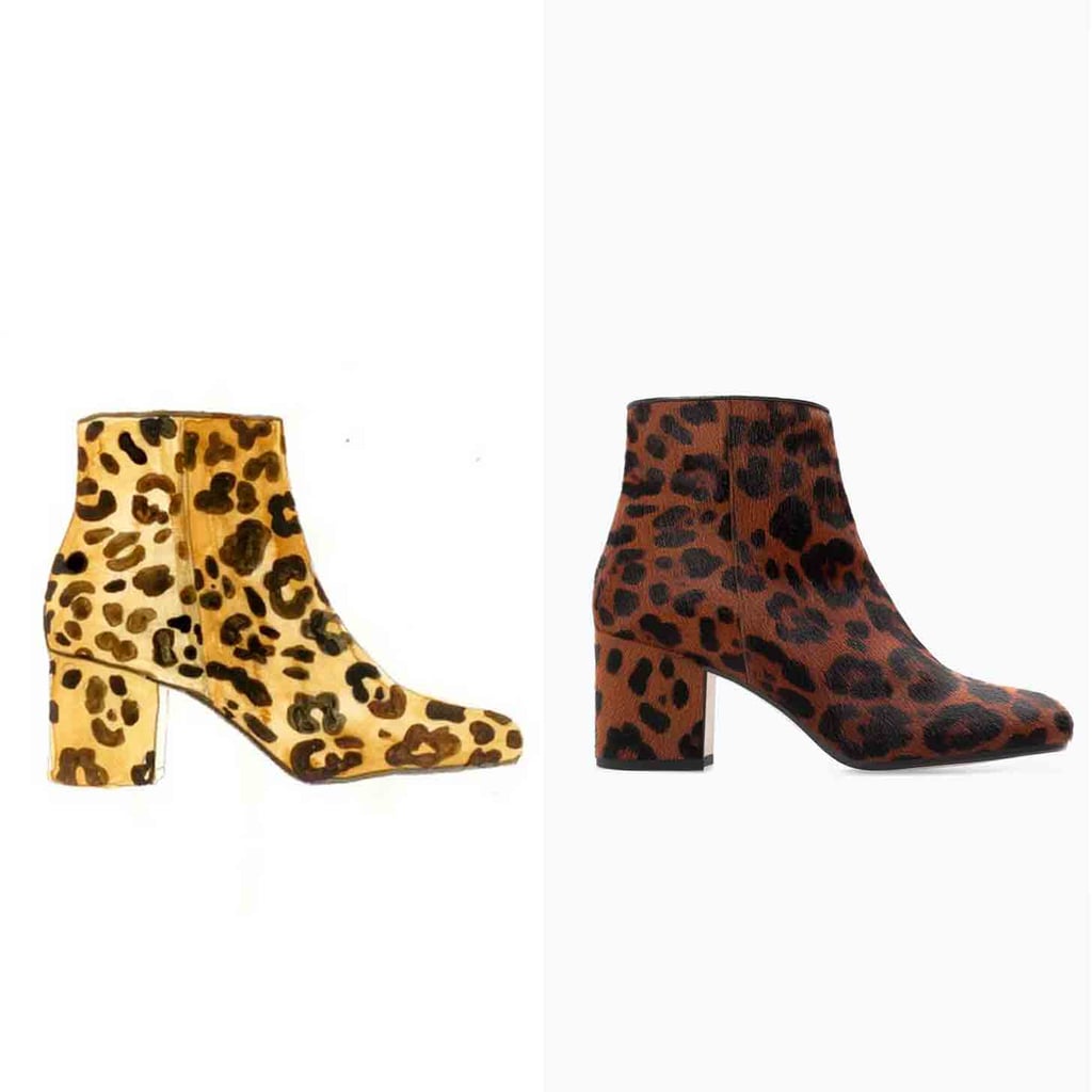 zara leopard booties