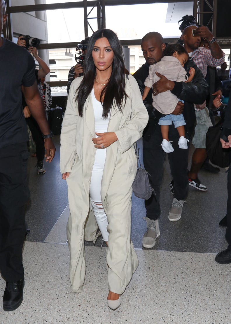 But we had to wonder, was Kim's floor-skimming coat actually a bathrobe?