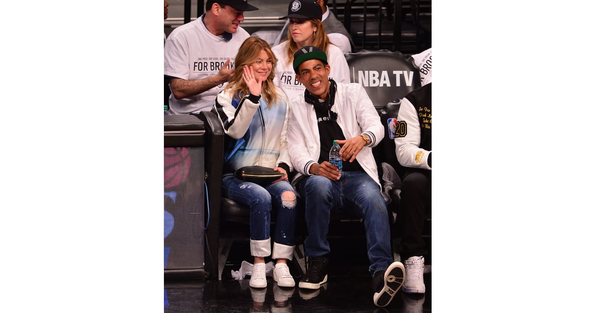 Drake and Ellen Pompeo at a Brooklyn Nets Game POPSUGAR Celebrity Photo 8