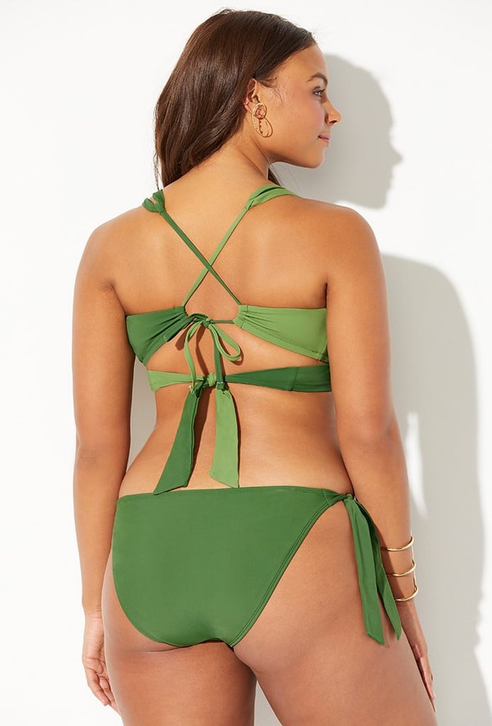 Swimsuits For All Headliner Olive Colorblock Wrap Bikini