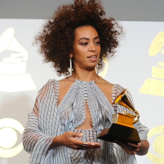 Solange Knowles in the Press Room at the 2017 Grammy Awards