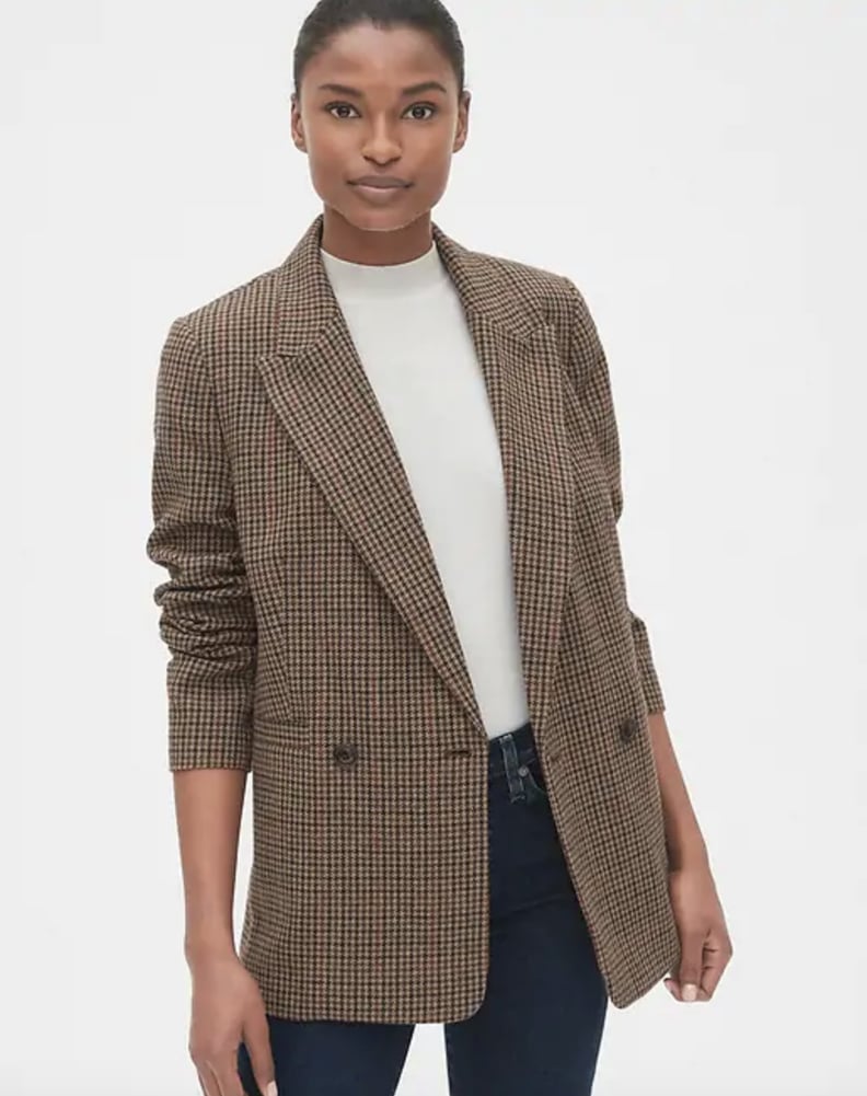Gap classic plaid girlfriend outlet blazer