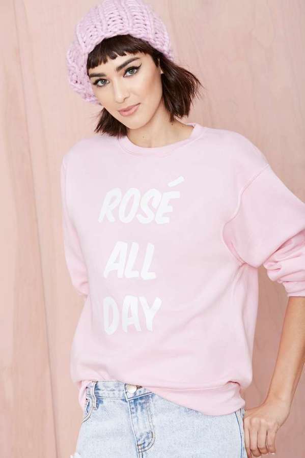 Nasty Gal x Private Party Rosé All Day Sweatshirt