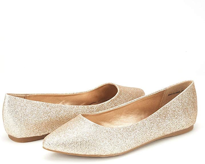 DREAM PAIRS Sole Classic Fancy Glitter Flats