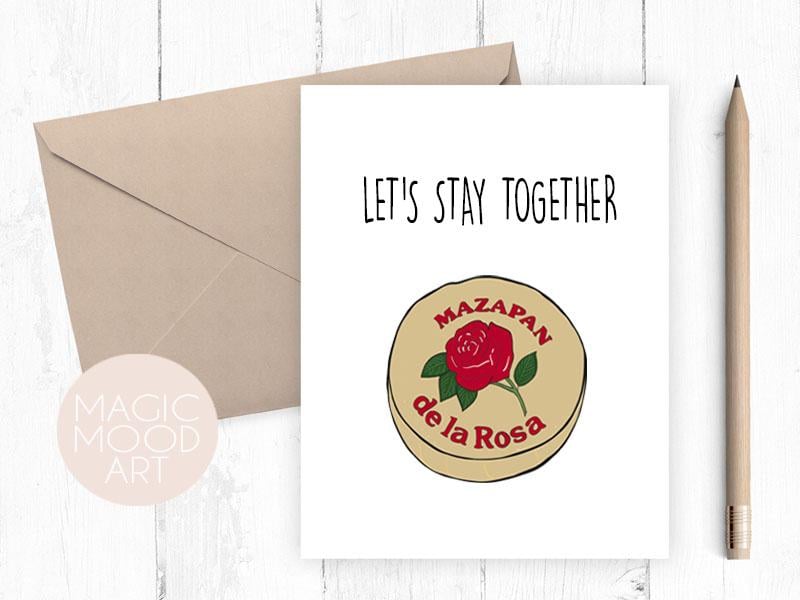 Let's Stay Together Mazapan Card ($5)