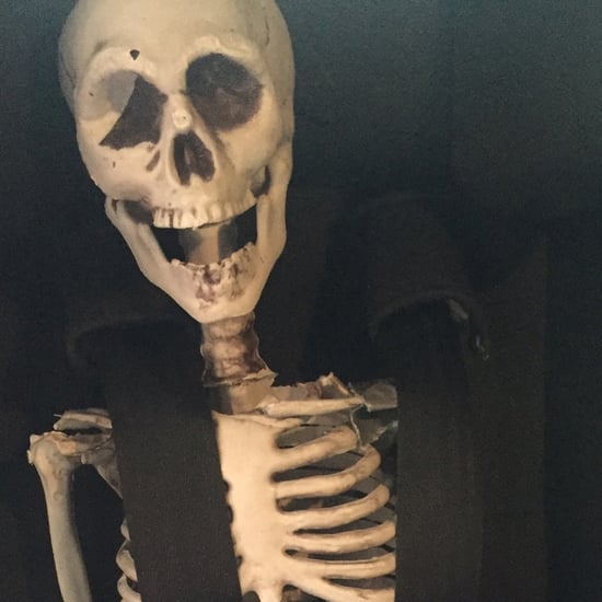 Skeleton Demonstrates Proper Child Car Seat Placement