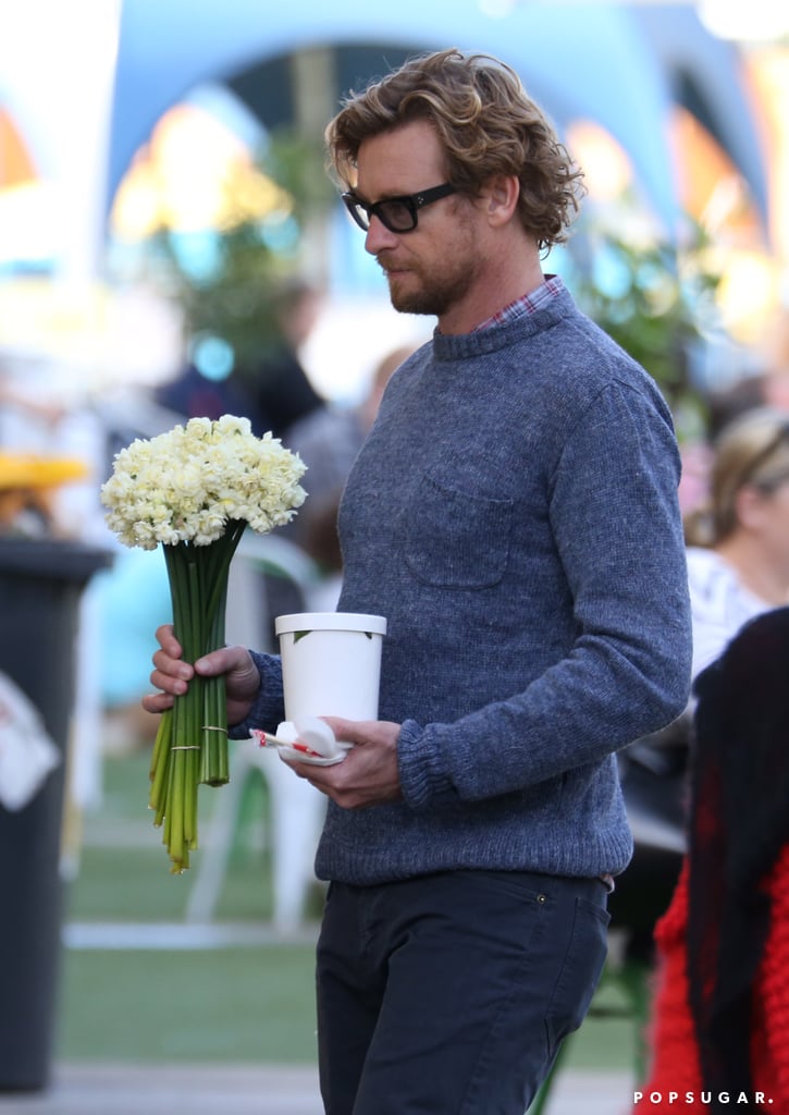 Simon Baker Buying Flowers in Sydney August 2016