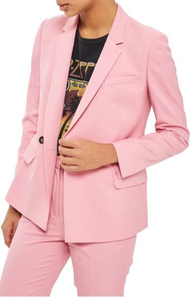 Topshop Women's Double Breasted Suit Jacket