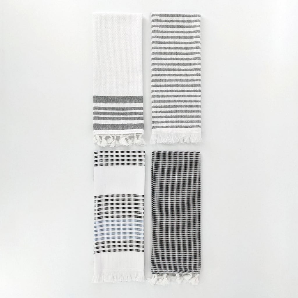 For the Kitchen: Bullseye's Playground Dish Towels White/Gray Stripes