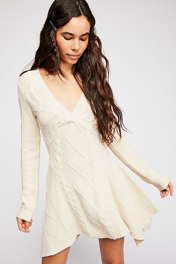 free people white sweater dress