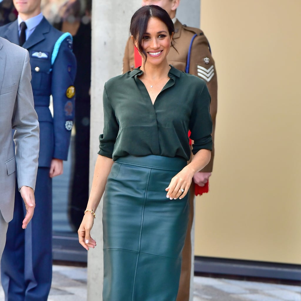 Faux Leather Pencil Skirt | Meghan Markle Once in an Outfit No Other British Royal Has Ever Worn | POPSUGAR Fashion Photo 40