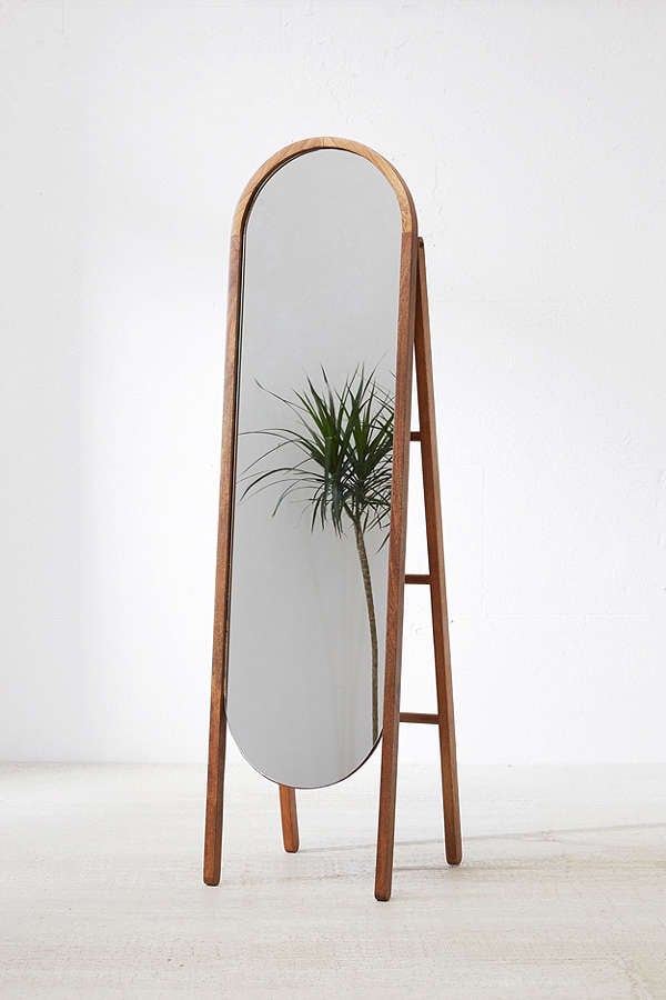 Woodlyn Standing Storage Mirror