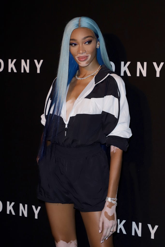 Photos of Winnie Harlow's Blue Hair at New York Fashion Week