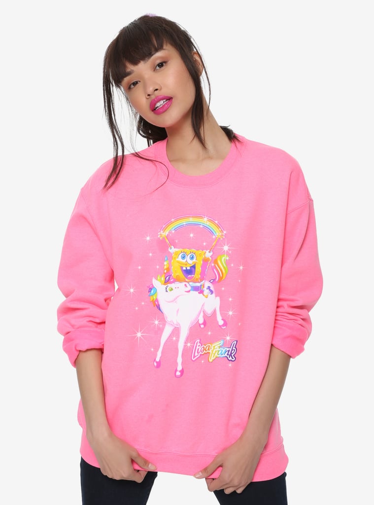 Coming soon: Lisa Frank x SpongeBob Girls Unicorn Pullover ($33)