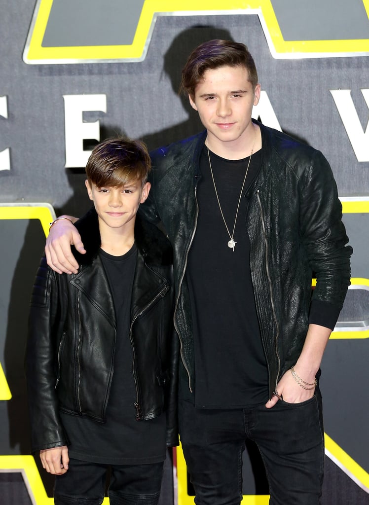 Brooklyn and Romeo Beckham at the UK Star Wars Premiere