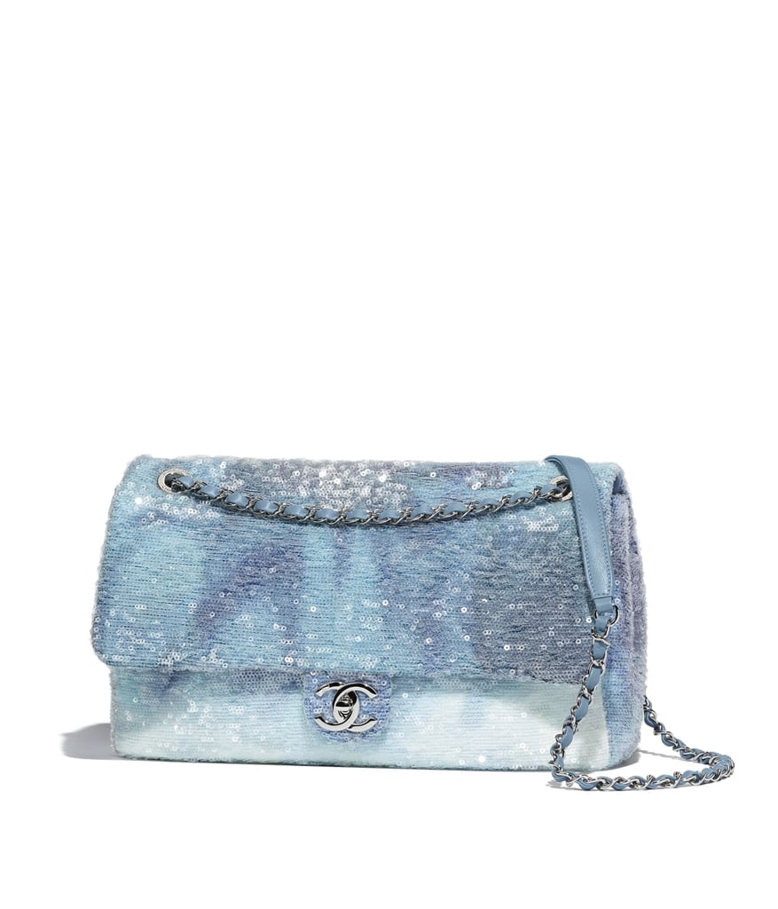 Chanel Flap Bag in Sequins and Silver Tone Metal