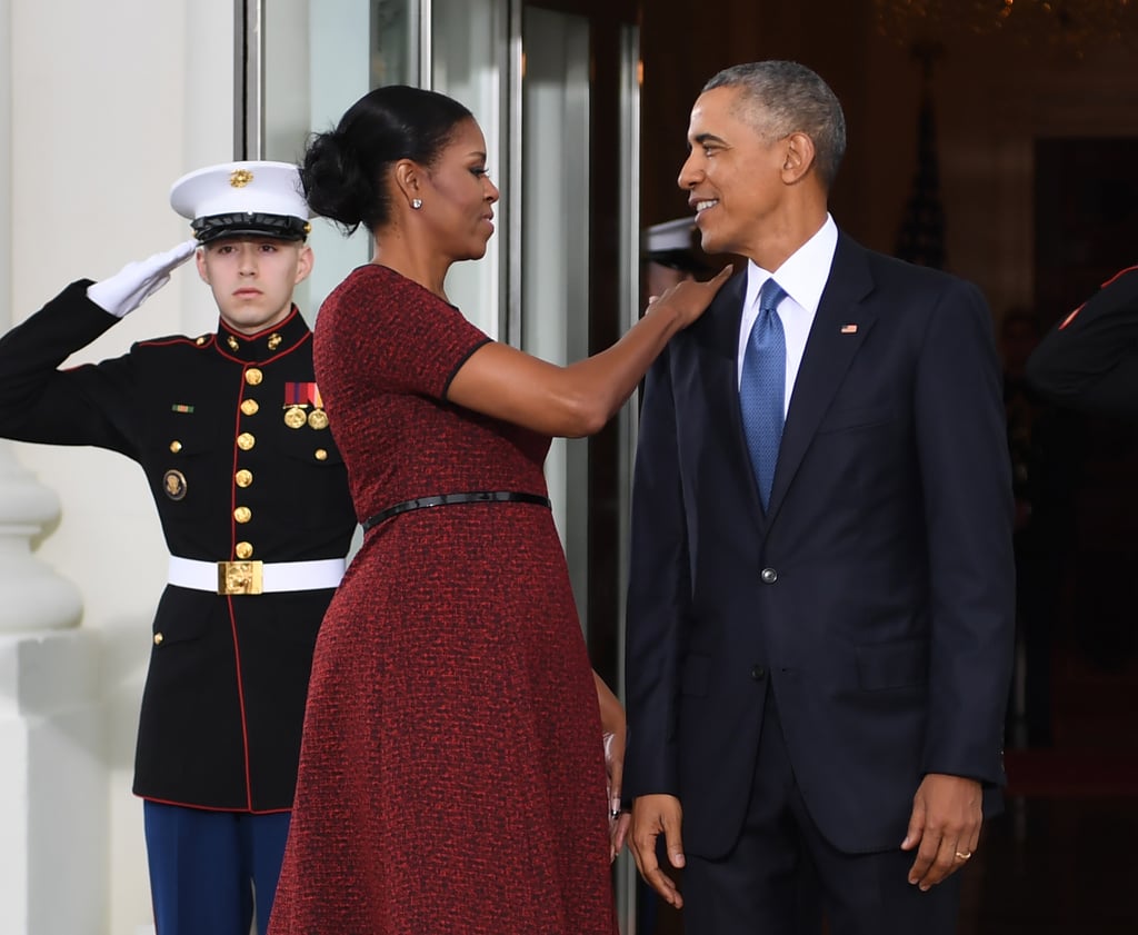 Michelle Obama Red Dress at Inauguration 2017