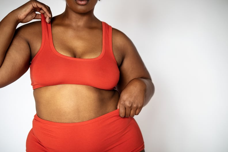 Buy online Orange Color Block Sports Bra from lingerie for Women
