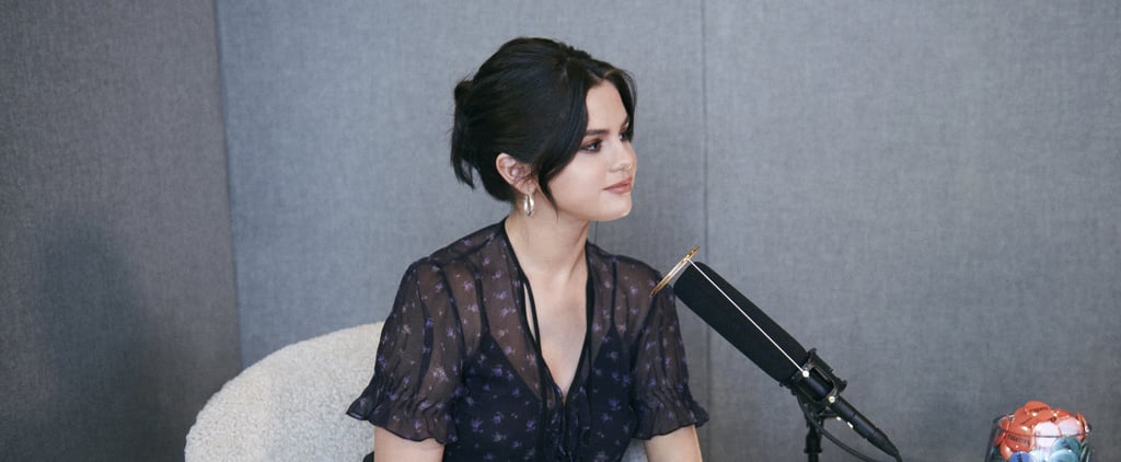 Selena Gomez's Black Floral Dress on Coach Podcast 2019