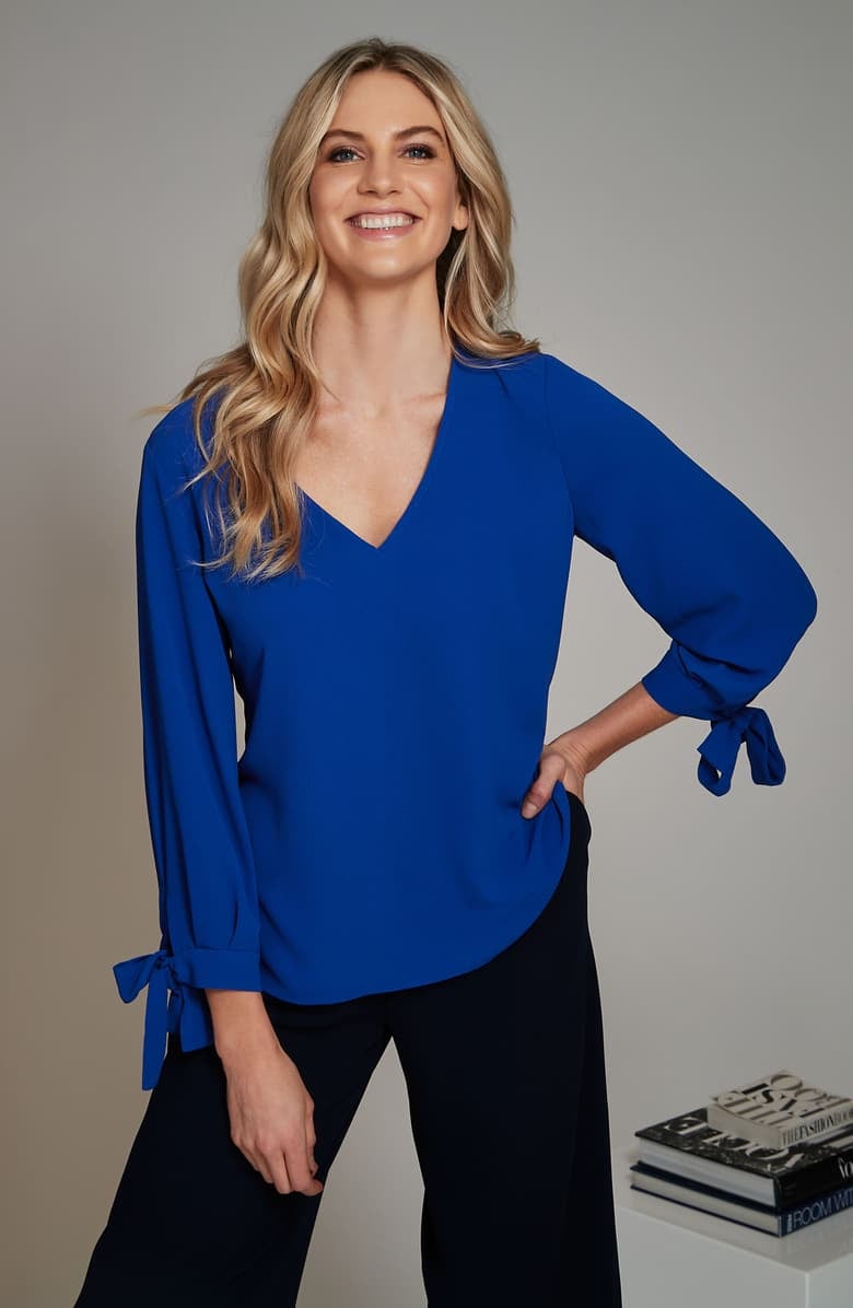 CeCe Tie Sleeve Top