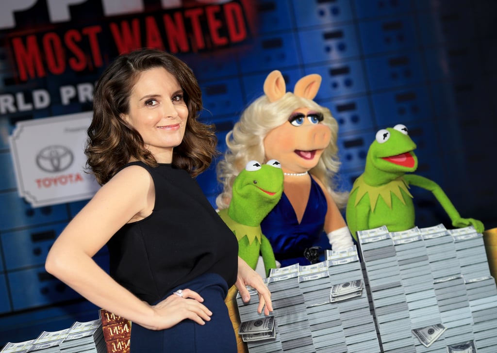 Tina Fey traveled to LA to premiere Muppets Most Wanted with her puppet friends on Tuesday.