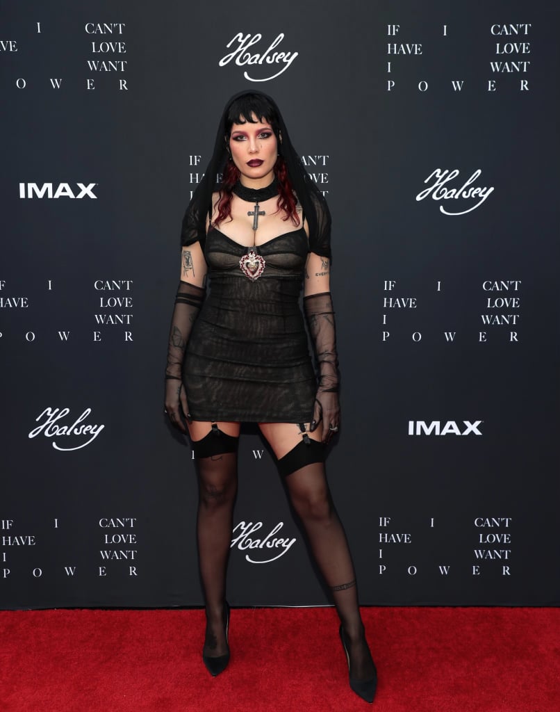 Halsey's Black Dolce & Gabbana Dress at Their Film Premiere