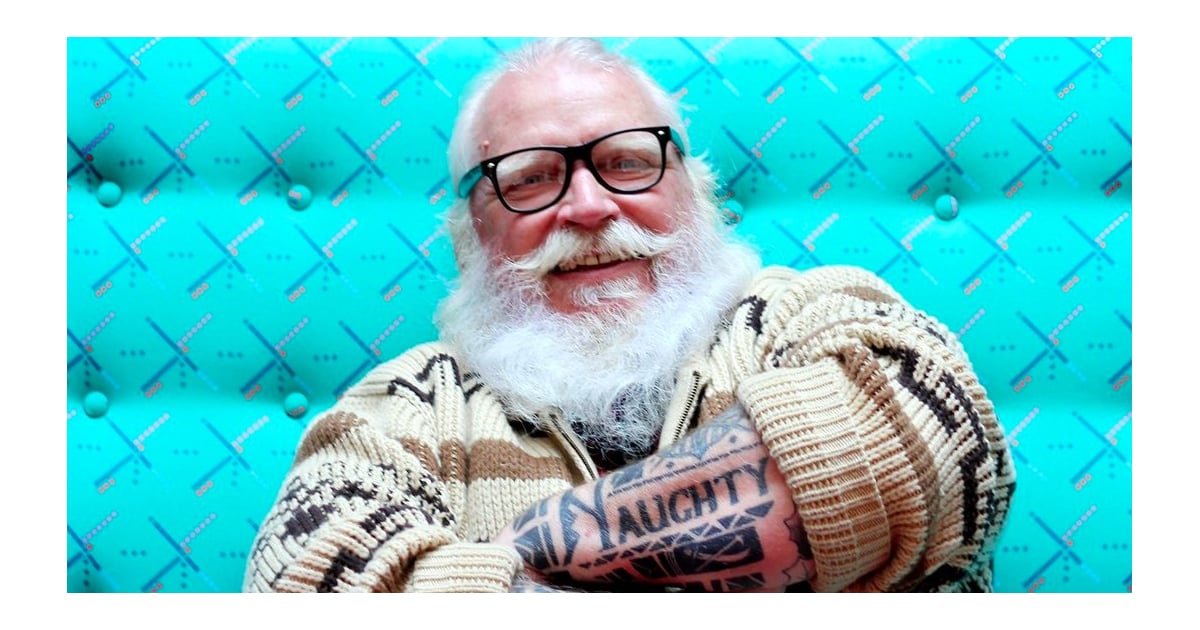 Kids Visit Hipster Santa With a Man Bun in Portland POPSUGAR Family