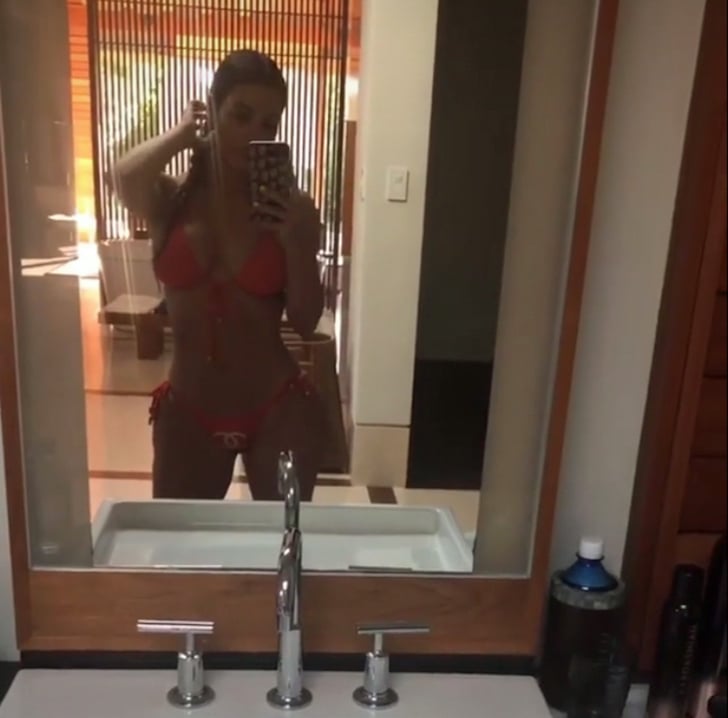 Kim Kardashian Red Chanel Bikini