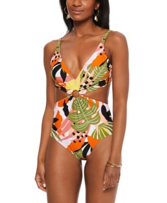 Printed Ring One-Piece Swimsuit