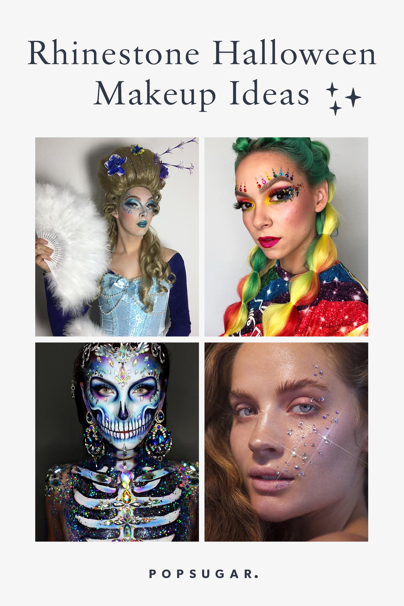 30+ Rhinestone Halloween Makeup Ideas | PS Beauty