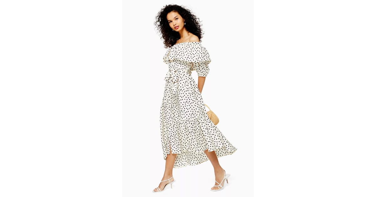 Topshop spot bardot best sale dress