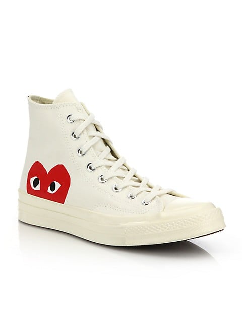 The Cutest Heart: Comme des Garçons PlayPeek-A-Boo High-Top Canvas Sneakers