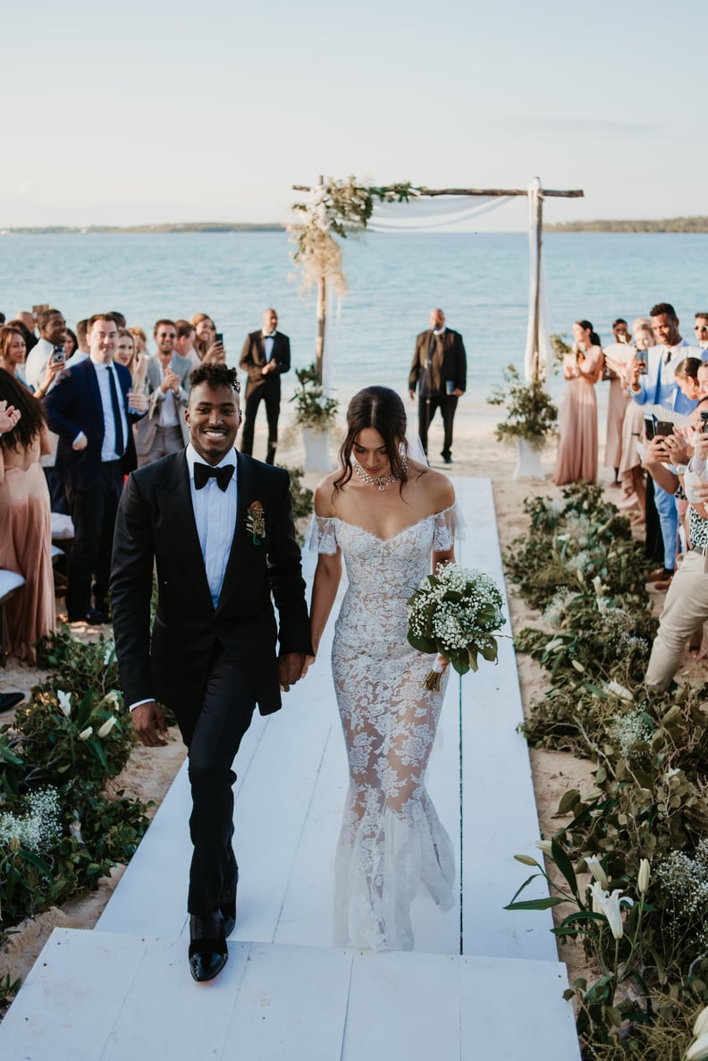 For Her Big Day, Shanina Wore a Sheer Ralph & Russo Gown