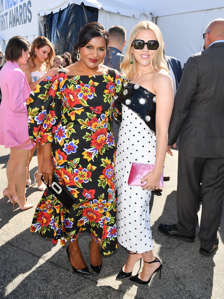 Mindy Kaling and Scarlett Johansson at the 2020 Spirit Awards