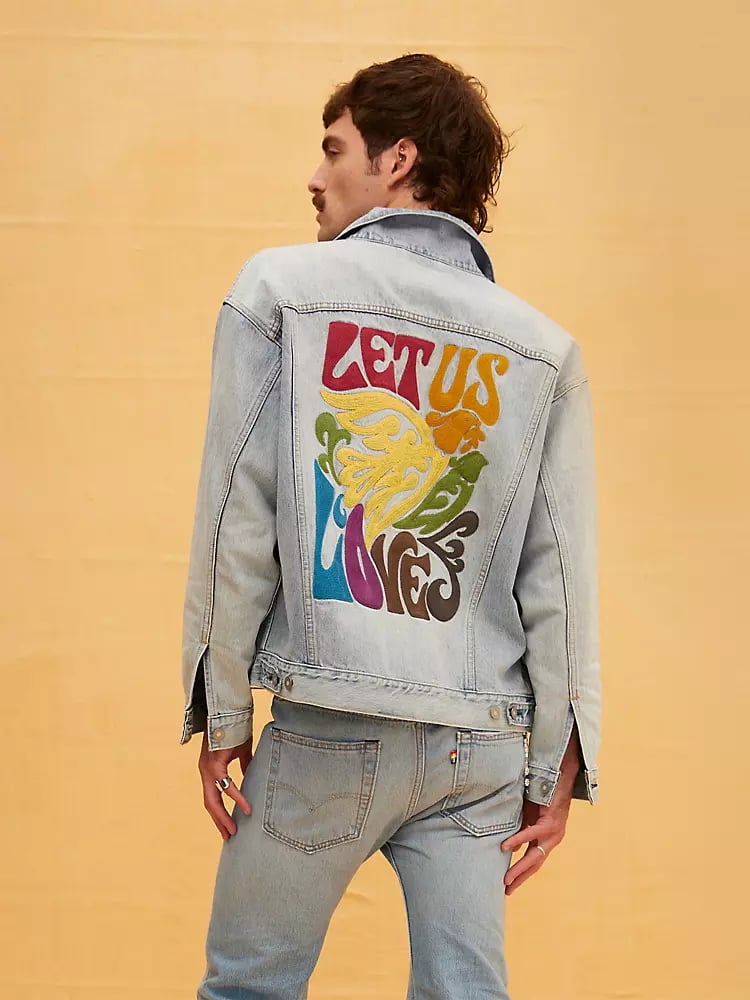 A Jean Jacket: Levi's Pride Liberation Trucker Jacket | These Are the 21  Best Products That Support Pride Month in 2022 | POPSUGAR Fashion Photo 7