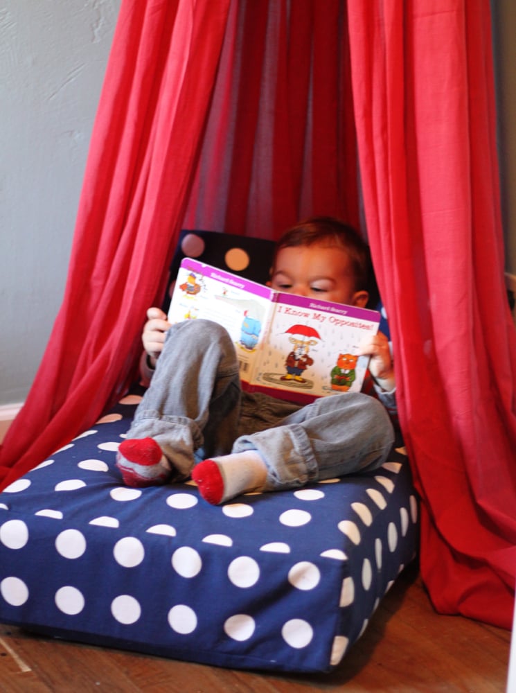 Upcycle Your Crib Mattress Into a Cozy Reading Fort