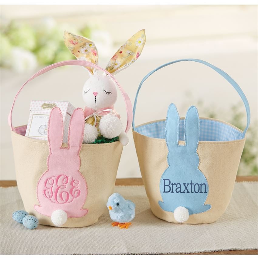 Personalized Bunny Tail Easter Basket