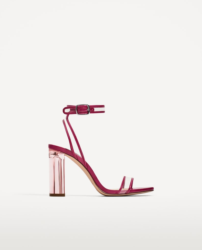 Zara Vinyl High-Heel Sandals