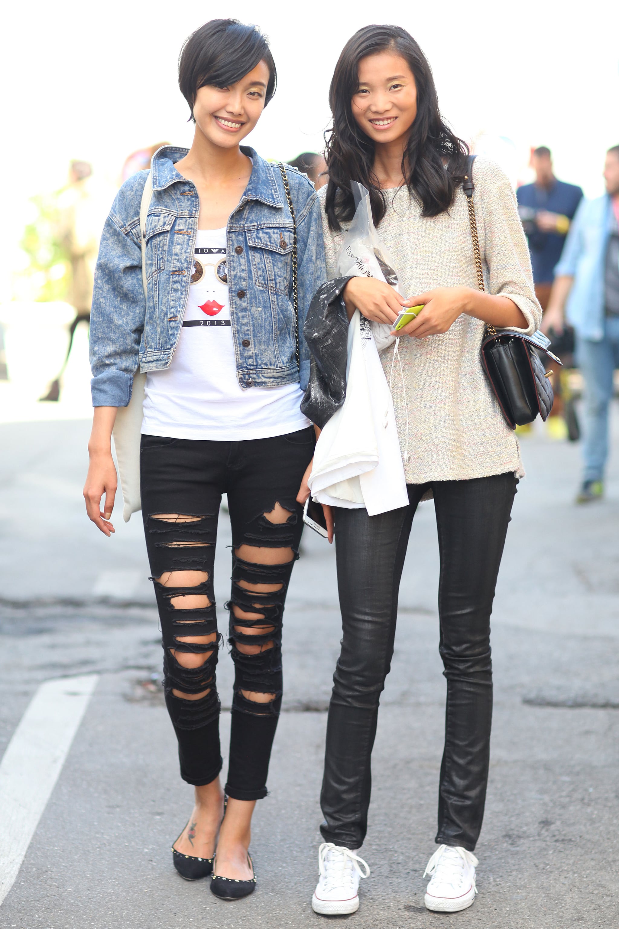 This Duo Played Their Casual Looks With Edgy Touches A Pair Of