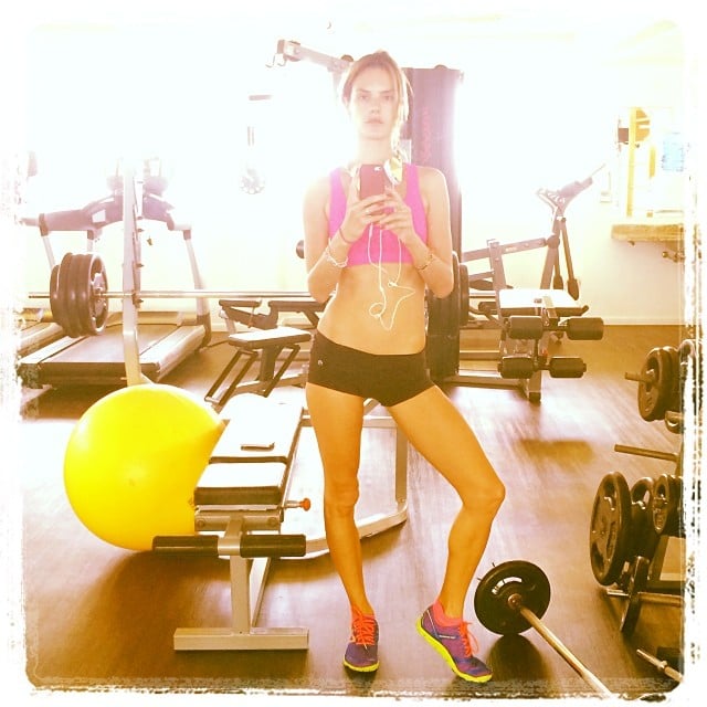 Alessandra Ambrosio shared a photo while working out.
Source: Instagram user alessandraambrosio
