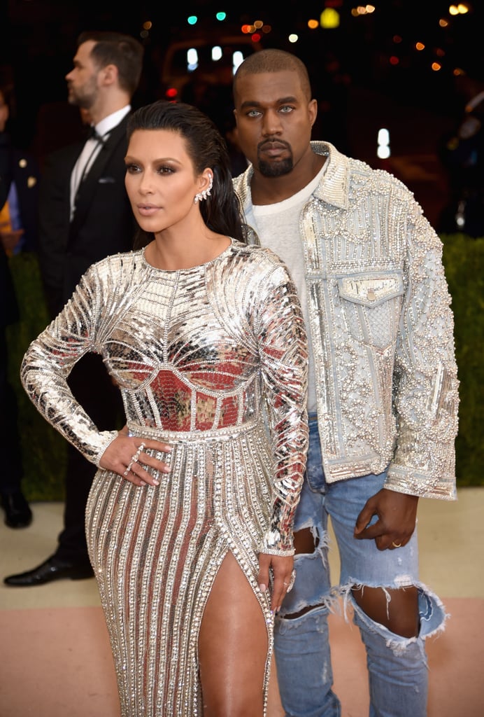Kim Kardashian and Kanye West at the 2016 Met Gala