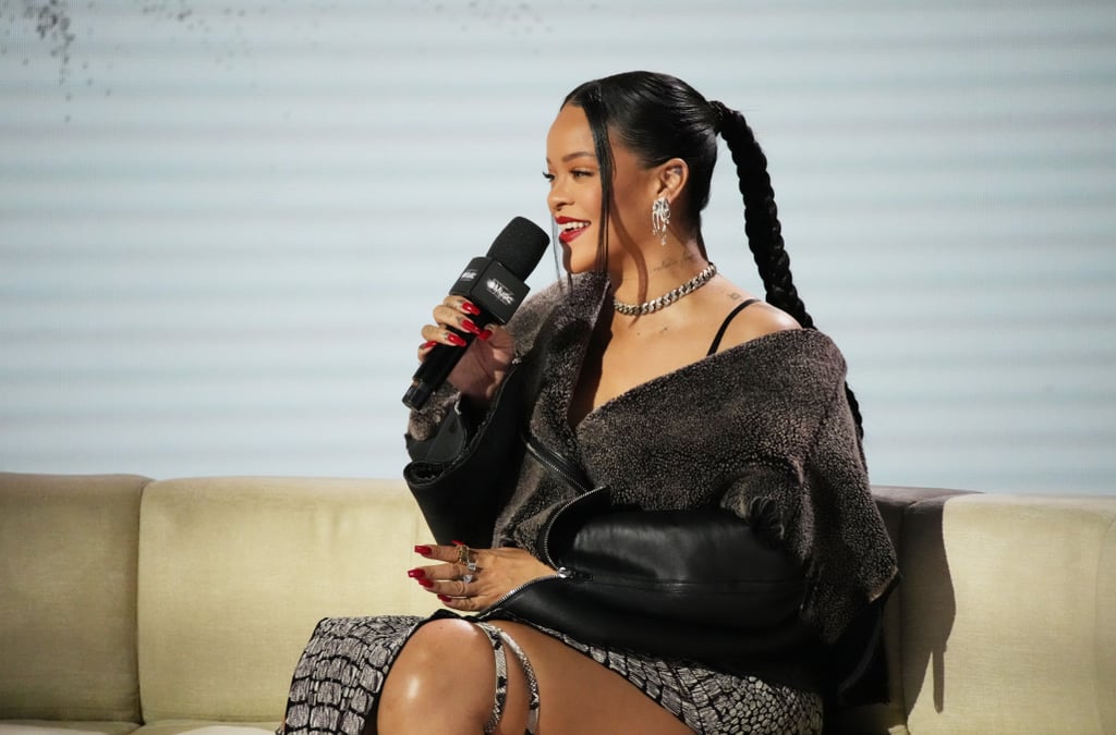 Rihanna Wears Mom Ring to Super Bowl Press Conference