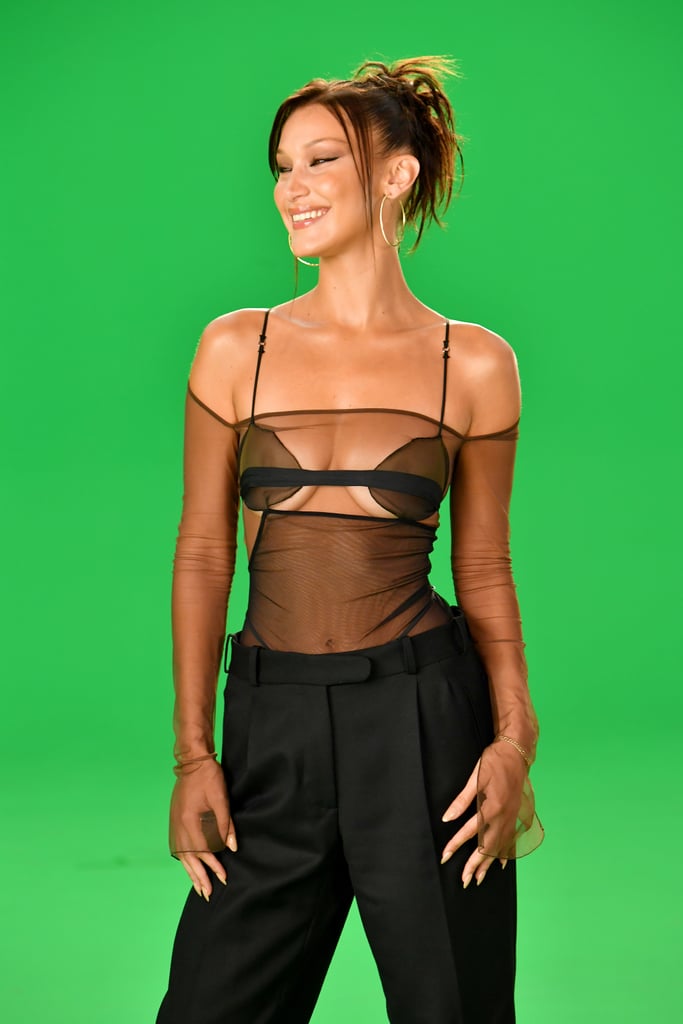 Bella Hadid's Sheer Mesh Top at the 2020 MTV VMAs