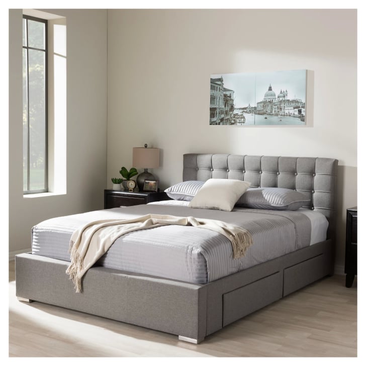 Rene Modern and Contemporary Fabric Storage Platform Bed Best Target