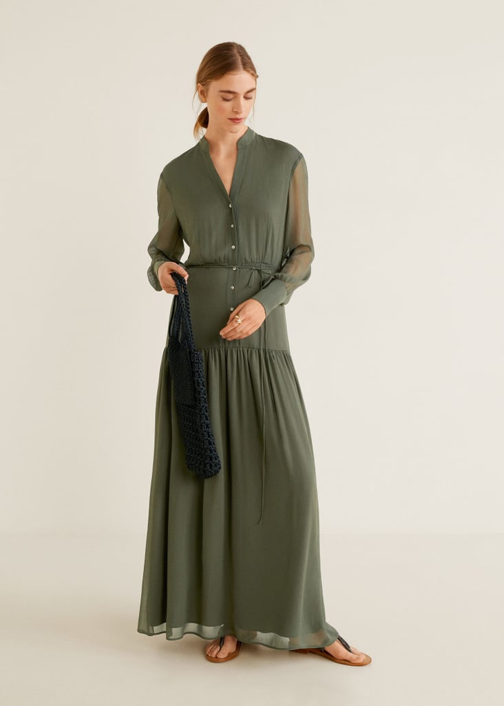 mango green dress 2019