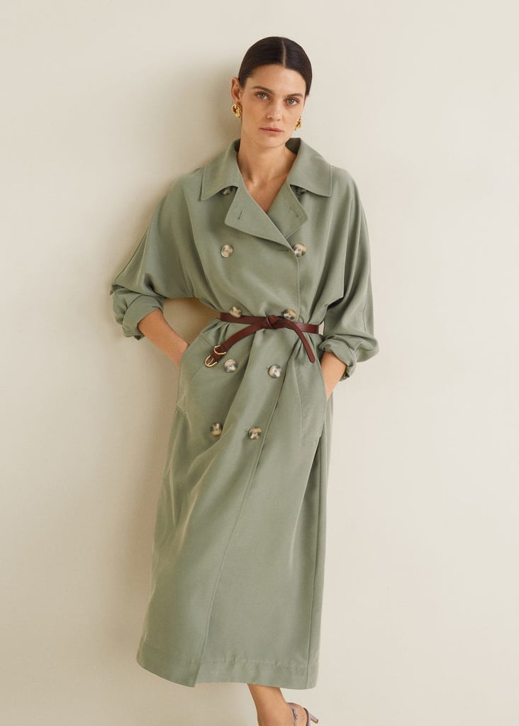mango linen trench