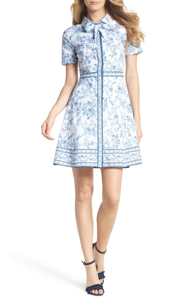Gal Meets Glam Collection Darla Cotton Toile Shirtdress