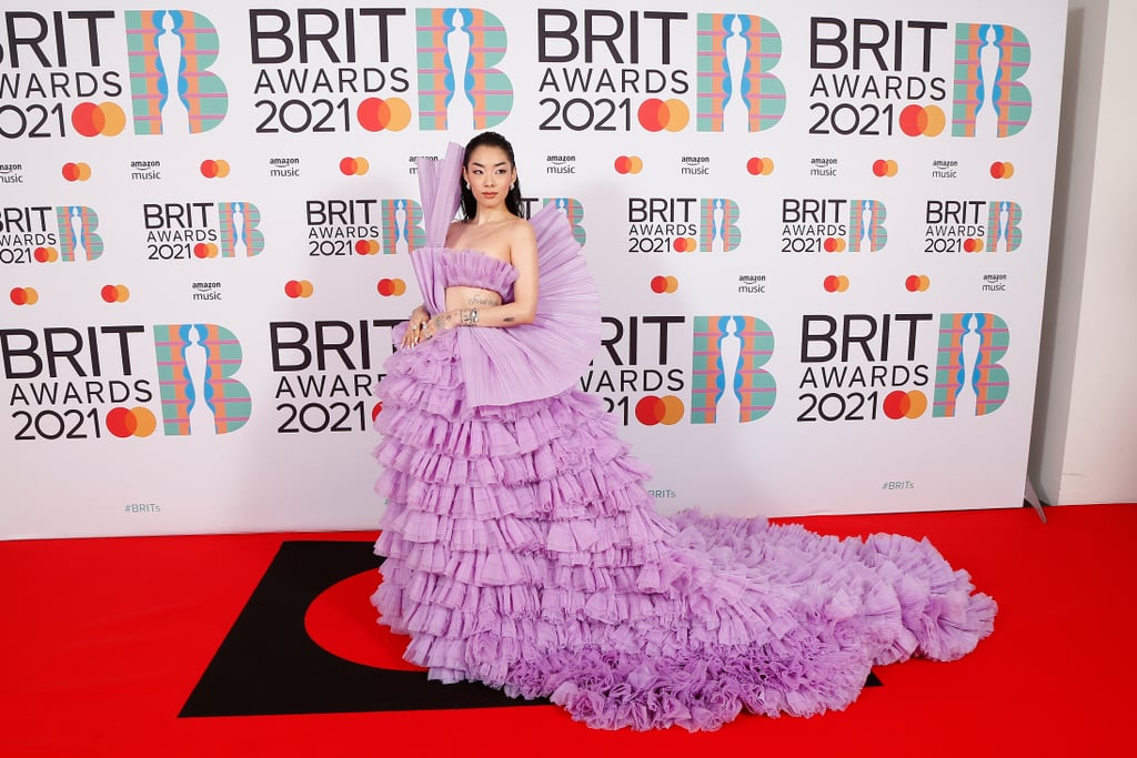 See Rina Sawayama's Purple Dress at the 2021 Brit Awards